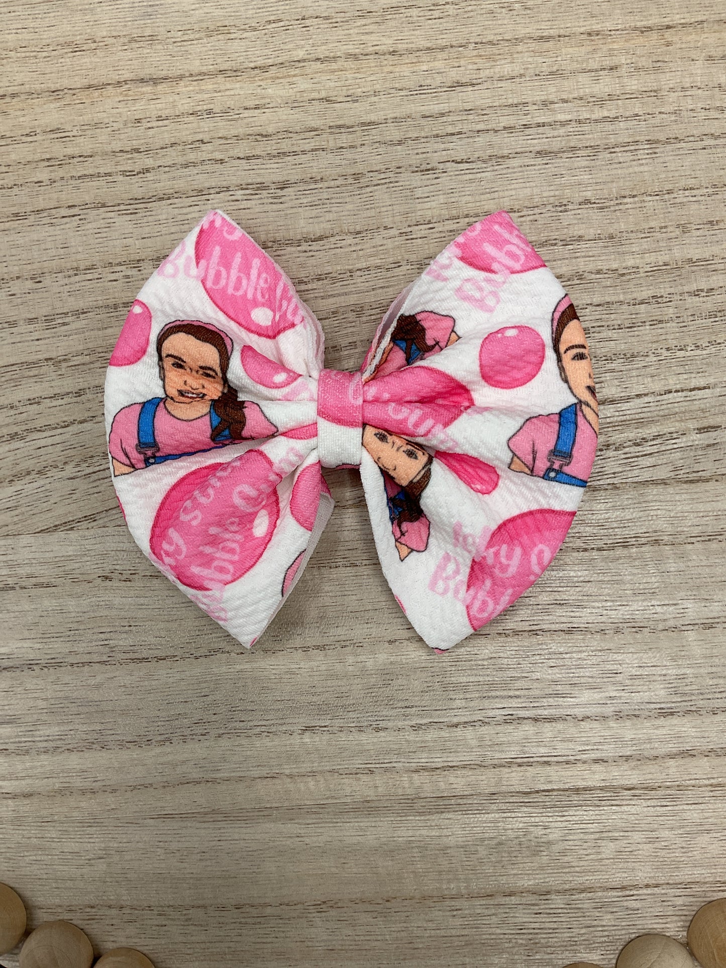 Icky sticky bubblegum 5" bow