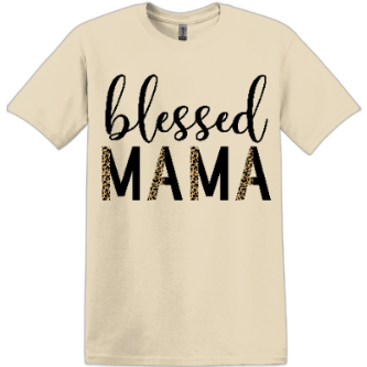 Blessed Mama Black/Cheetah Print