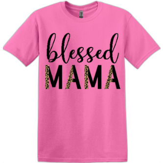 Blessed Mama Black/Cheetah Print