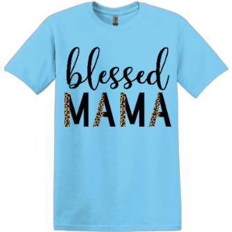Blessed Mama Black/Cheetah Print