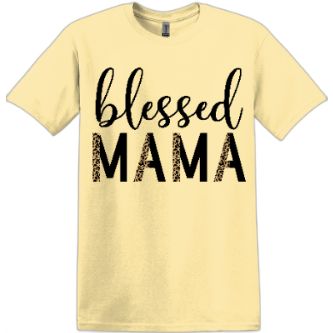 Blessed Mama Black/Cheetah Print