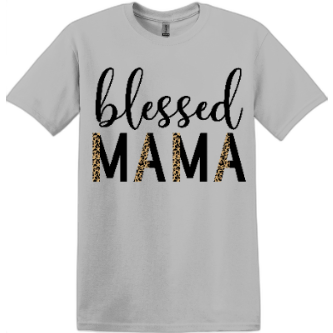 Blessed Mama Black/Cheetah Print