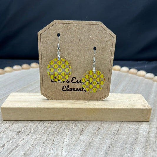 Softball Acrylic Earrings