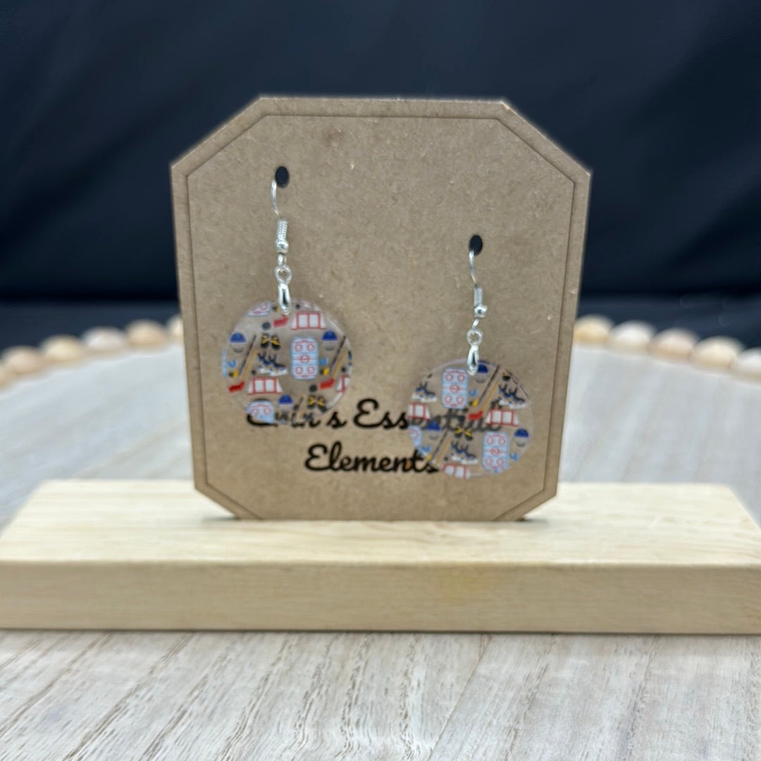 Hockey Acrylic Earrings