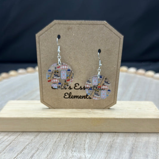 Hockey Acrylic Earrings