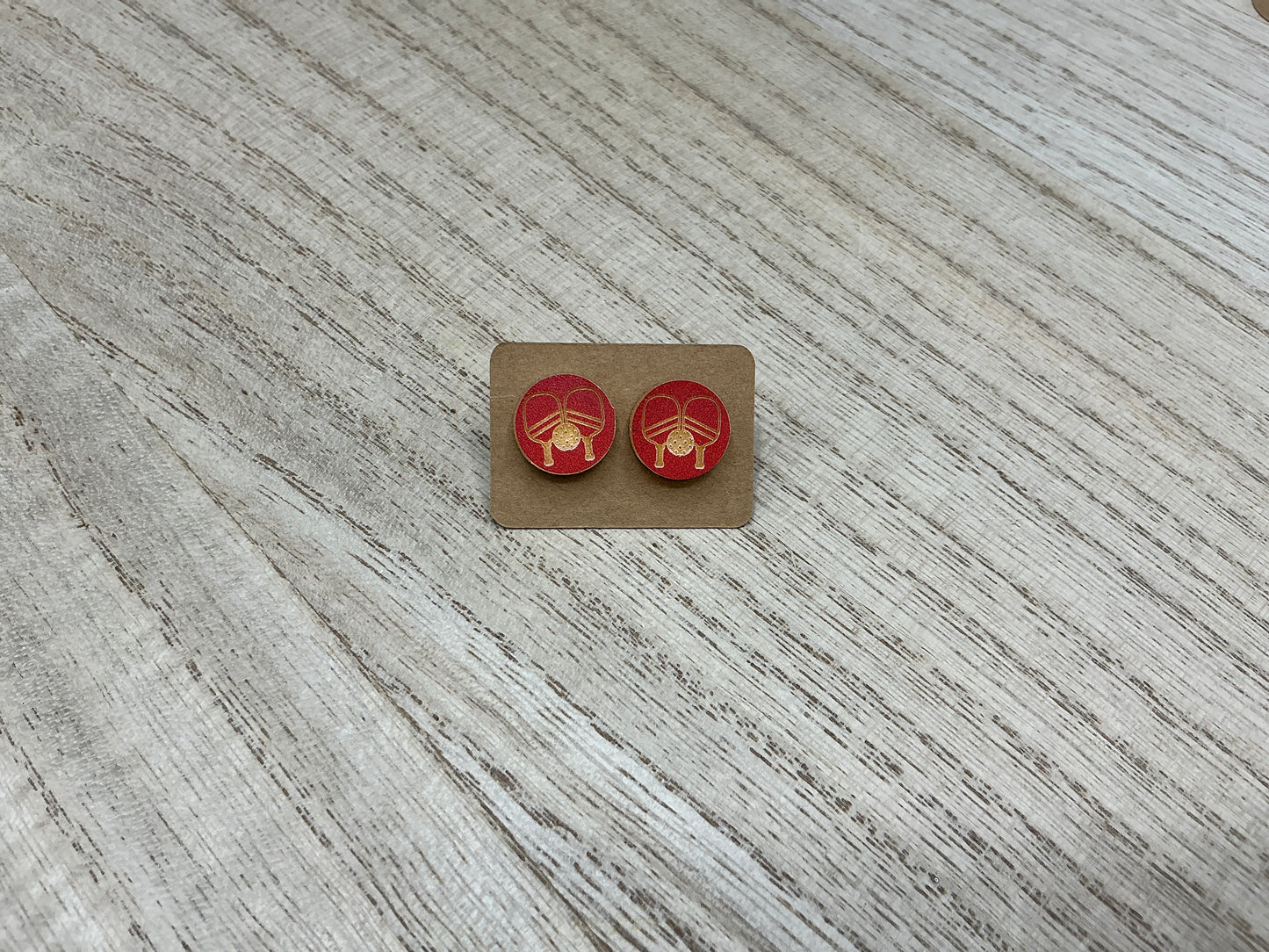 Pickleball Stud Earrings