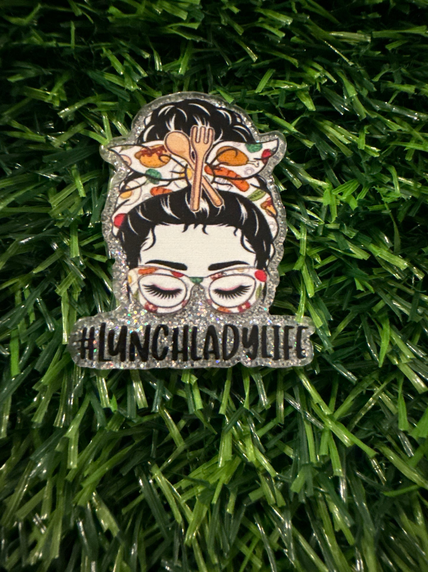 Lunch Lady Interchangable Badge Reel
