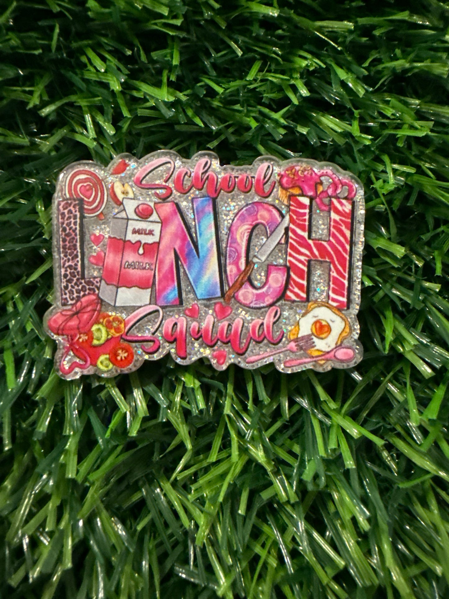 Lunch Lady Interchangable Badge Reel
