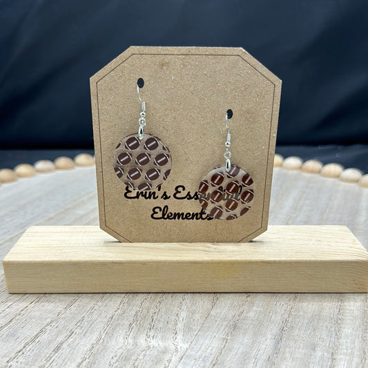 Football Acrylic Earrings