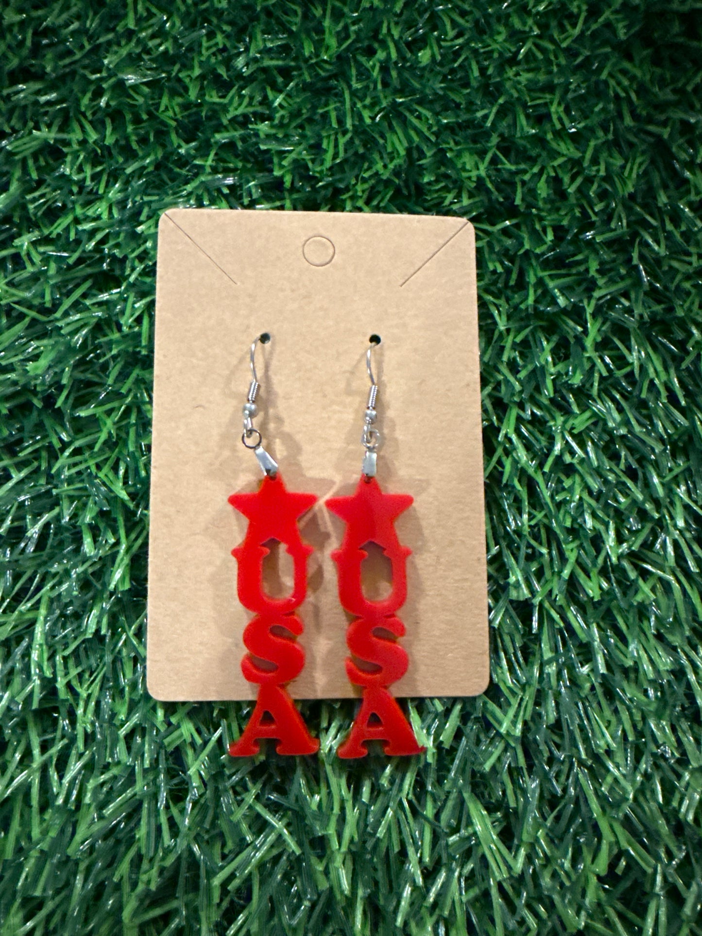 USA Acrylic Earrings