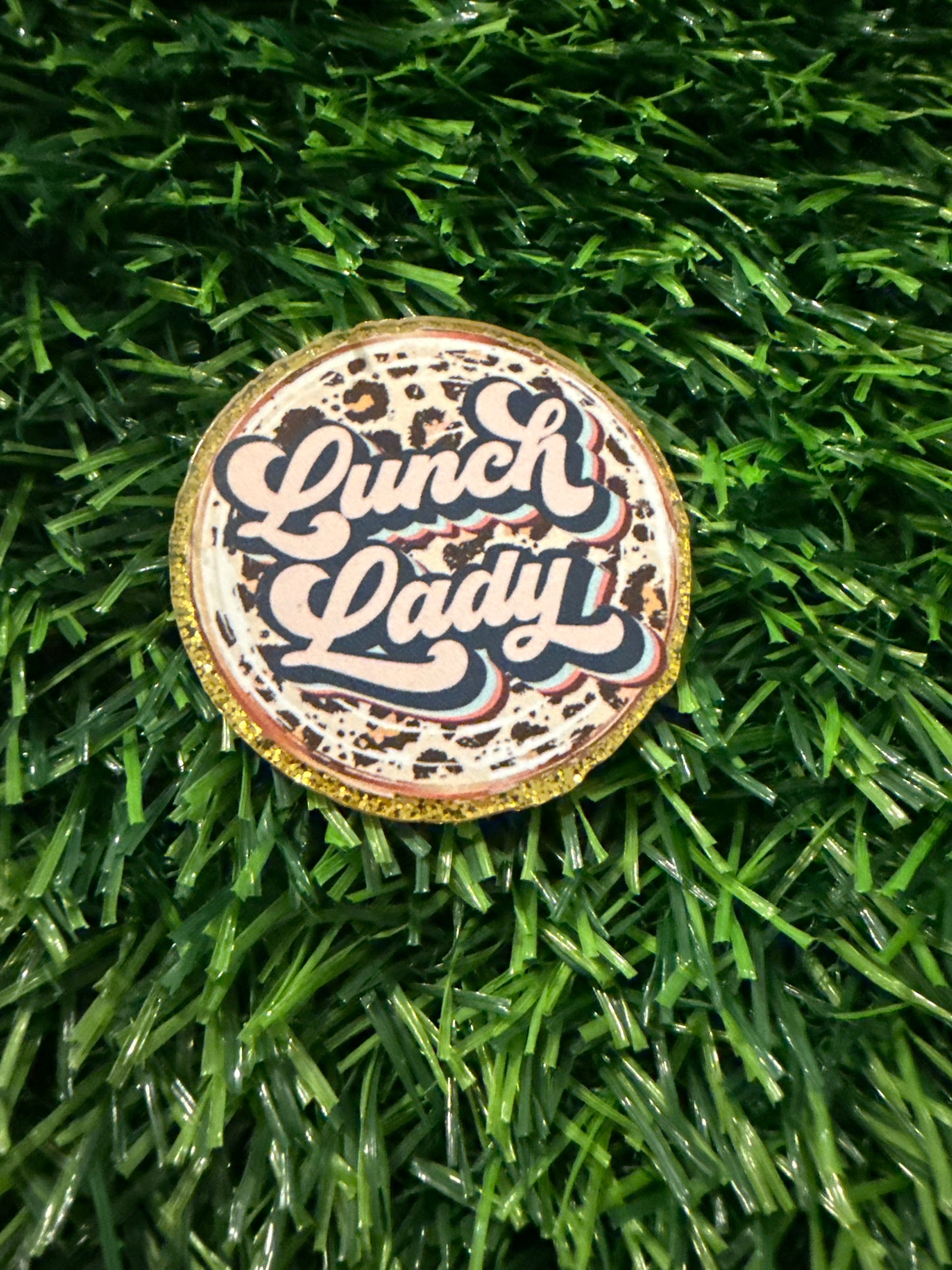 Lunch Lady Interchangable Badge Reel